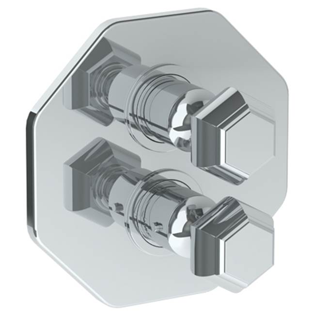 Watermark - Wall Mounted Thermostatic Shower Trim with built-in control, 7 1/2'' - Vintage Copper