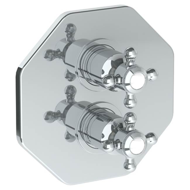 Watermark - Wall Mounted Thermostatic Shower Trim with built-in control, 7 1/2'' - Vintage Copper