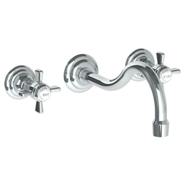 Watermark - Wall Mounted 3 Hole Lavatory Set with 10 5/8'' CTC Spout - Vintage Copper