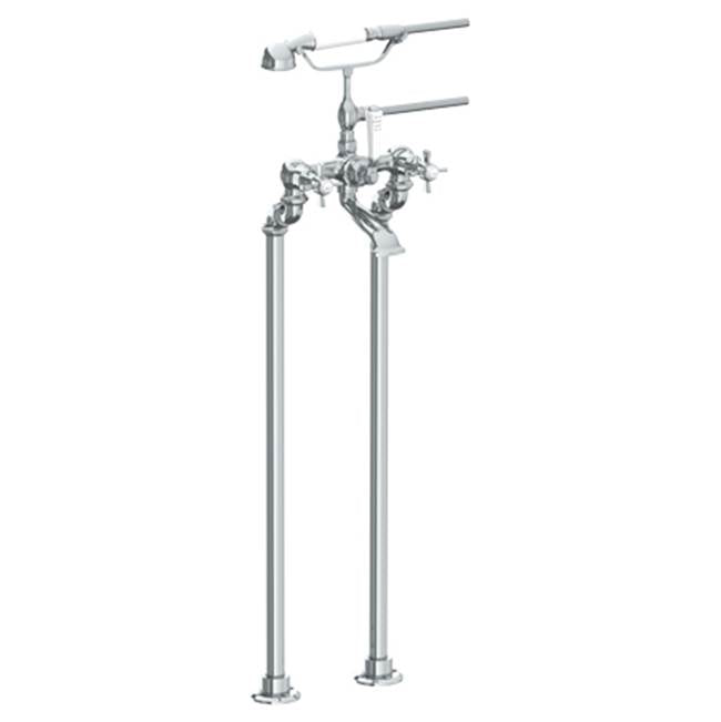Watermark - Floor Standing Bath Set with Hand Shower - Vintage Copper