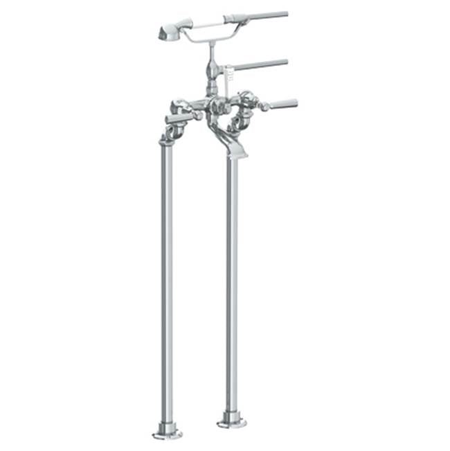Watermark - Floor Standing Bath Set with Hand Shower - Vintage Copper