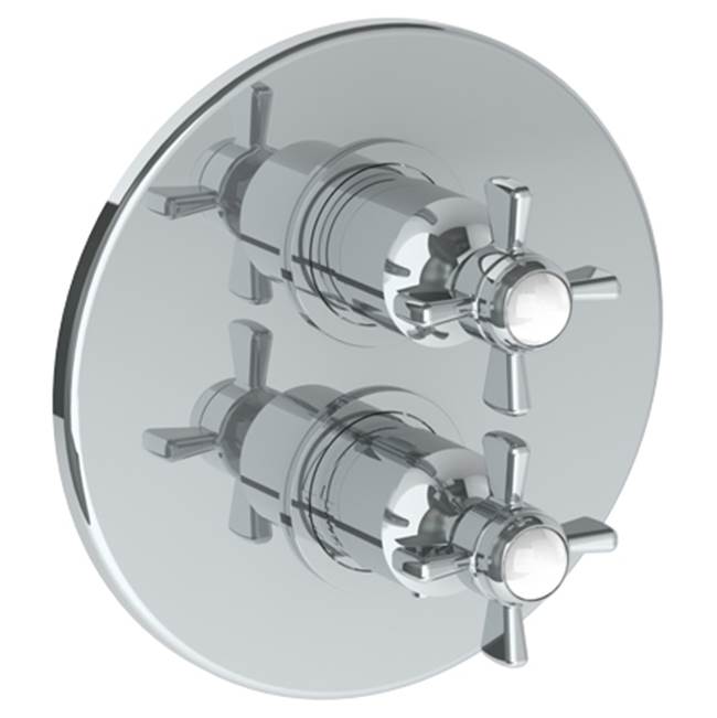 Watermark - Wall Mounted Thermostatic Shower Trim with built-in control, 7 1/2'' - Vintage Copper