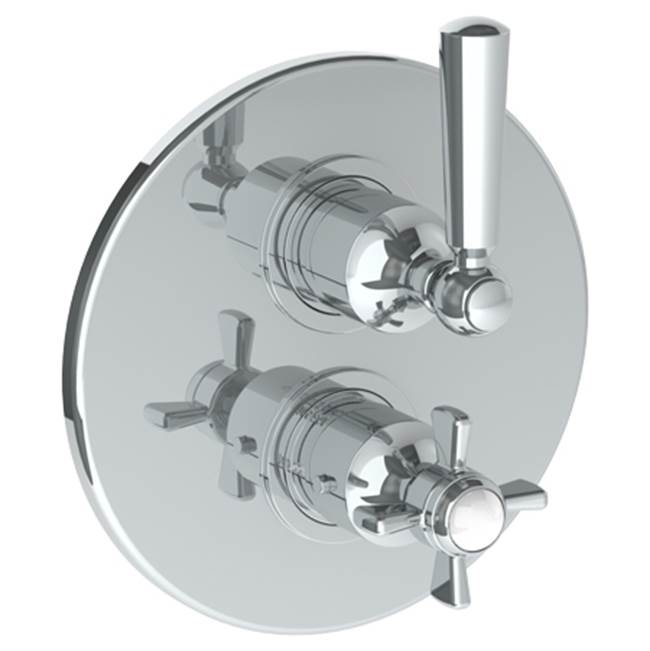 Watermark - Wall Mounted Thermostatic Shower Trim with built-in control, 7 1/2'' - Vintage Copper