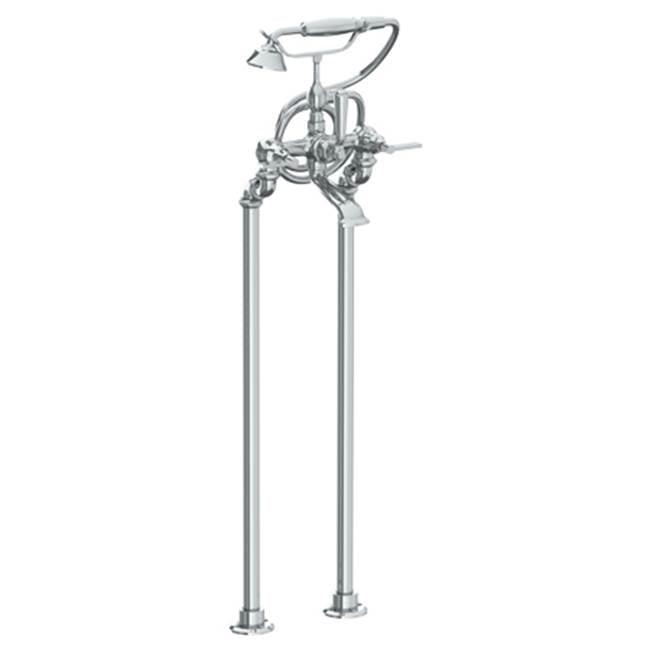 Watermark - Floor Standing Bath Set with Hand Shower - Vintage Copper