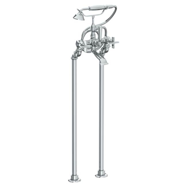 Watermark - Floor Standing Bath Set with Hand Shower - Vintage Copper