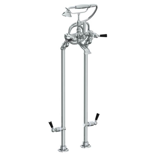 Watermark - Floor Standing Bath Set with Hand Shower and Shut-Off Valves - Vintage Copper