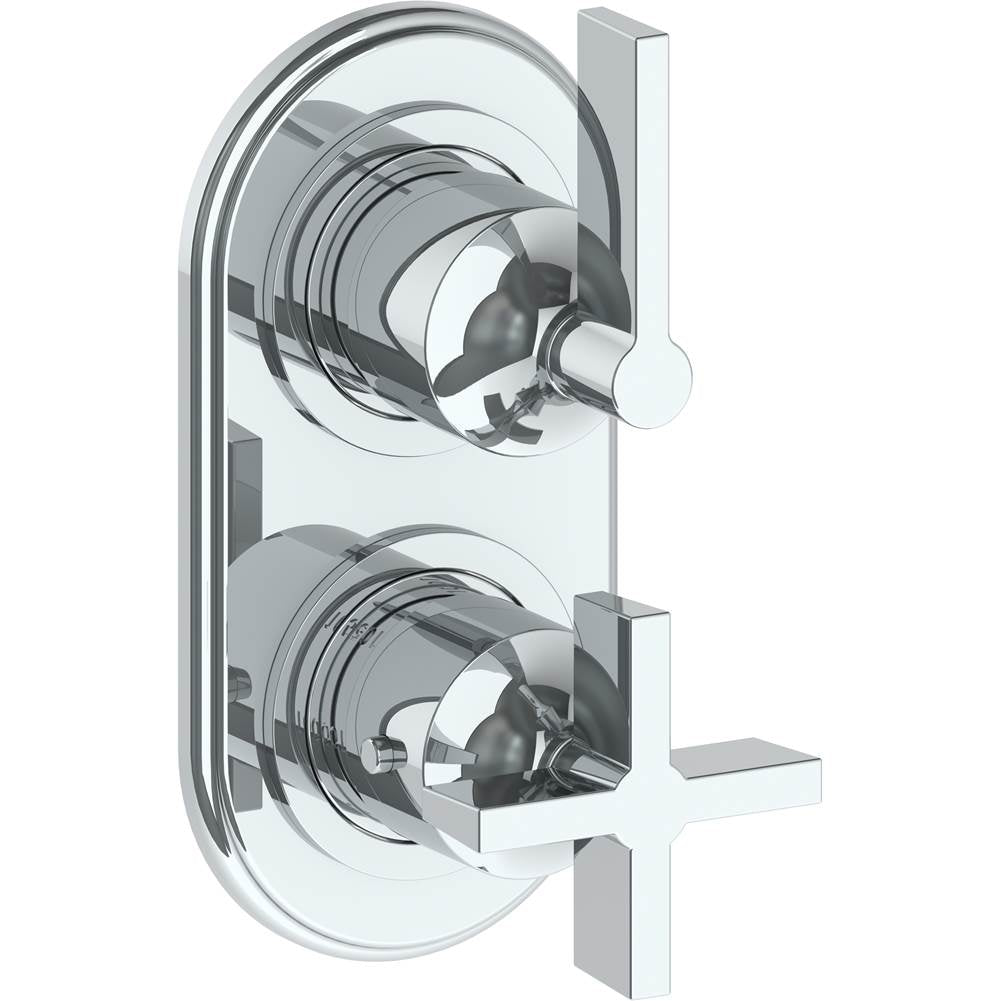 Watermark - Wall Mounted Mini Thermostatic Shower Trim with built-in control, 3 1/2'' - Vintage Copper