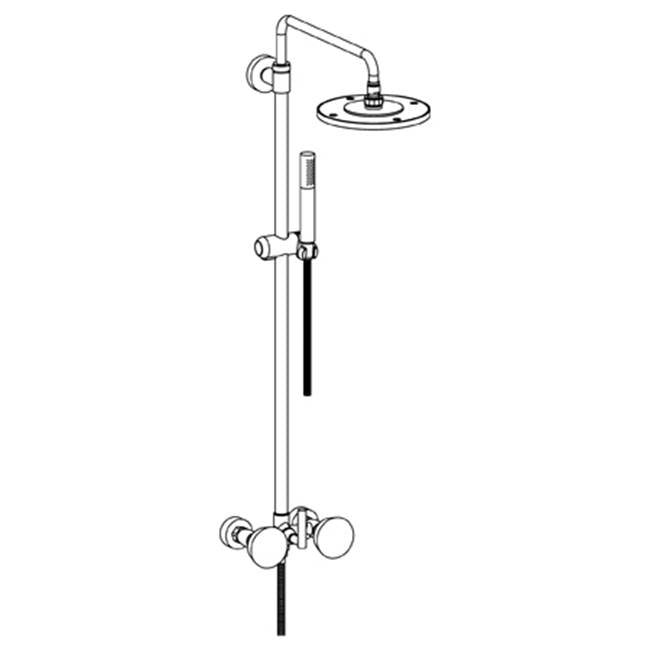 Watermark - Wall Mounted Exposed Shower with Hand Shower - Vintage Copper