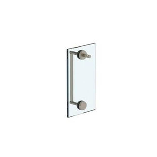 Watermark - Blue 18'' Shower Door Pull With Knob / Glass Mount Towel Bar with Hook - Vintage Copper