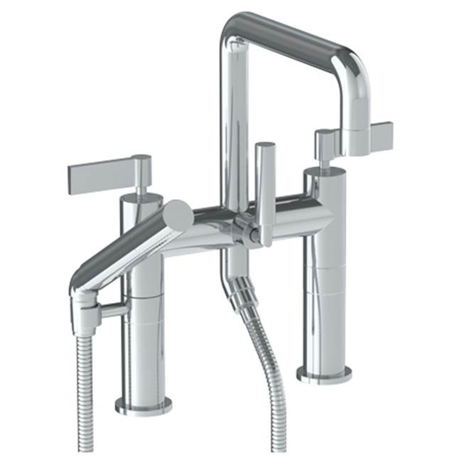 Watermark - Deck Mounted Square Exposed Bath Set with Hand Shower - Vintage Copper