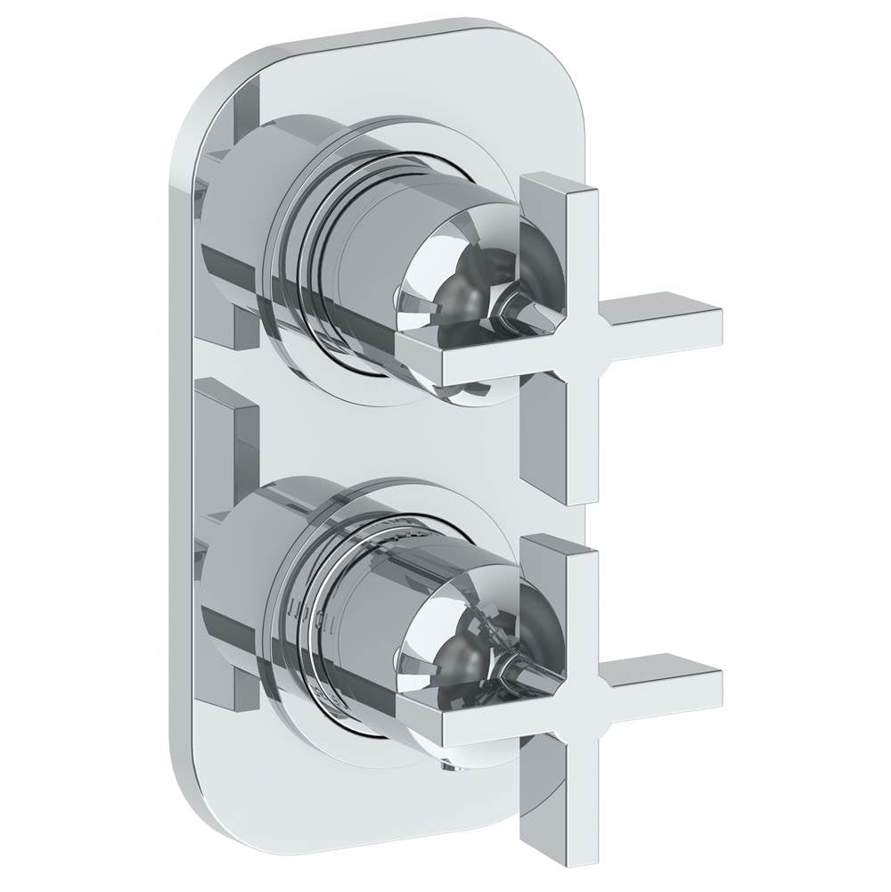 Watermark - Wall Mounted Mini Thermostatic Shower Trim with built-in control, 3 1/2'' - Vintage Copper