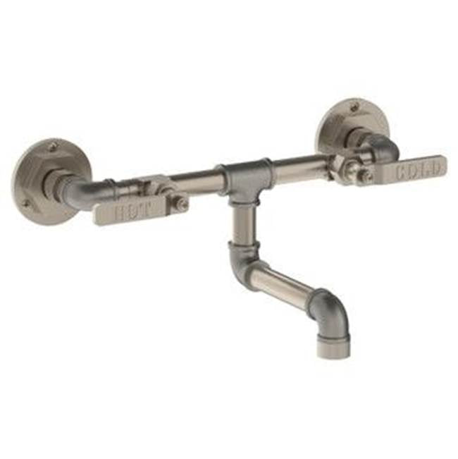 Watermark - Wall Mounted Bridge Lavatory set - Vintage Copper