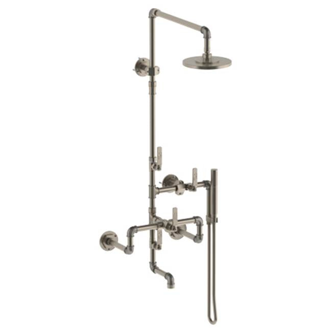 Watermark - Wall Mounted Exposed Thermostatic Tub/ Shower With Hand Shower Set - Vintage Copper