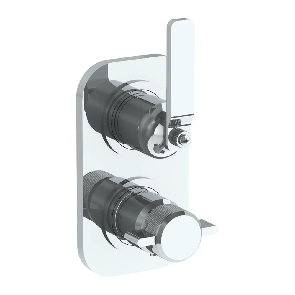 Watermark - Wall Mounted Mini Thermostatic Shower Trim with built-in control, 3 1/2'' - Vintage Copper