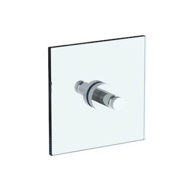 Watermark - Rainey Double Shower Door Knob/ Glass Mount Hook - Vintage Brass