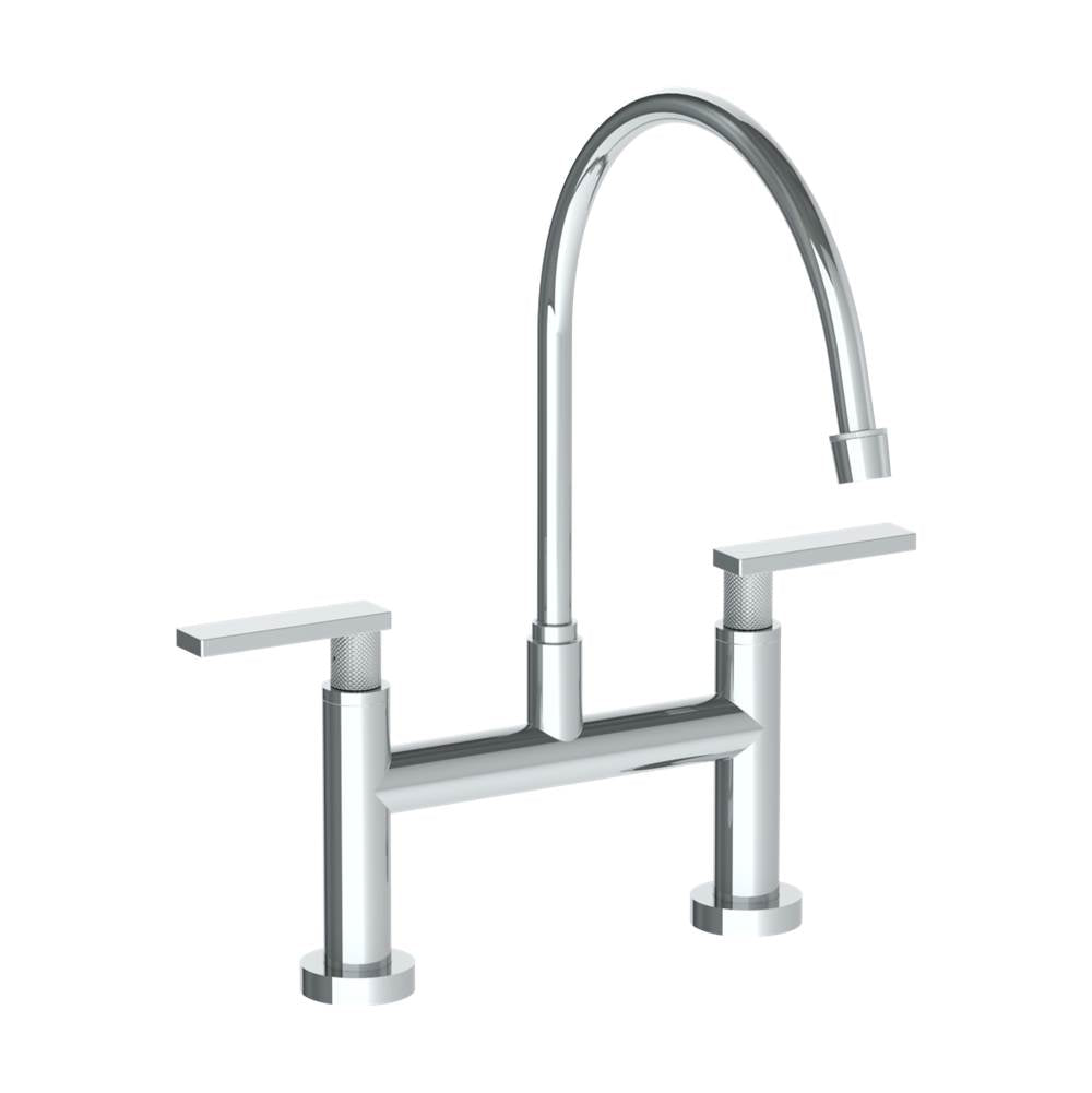 Watermark - Deck Mounted Bridge Extended Gooseneck Kitchen Faucet - Vintage Copper