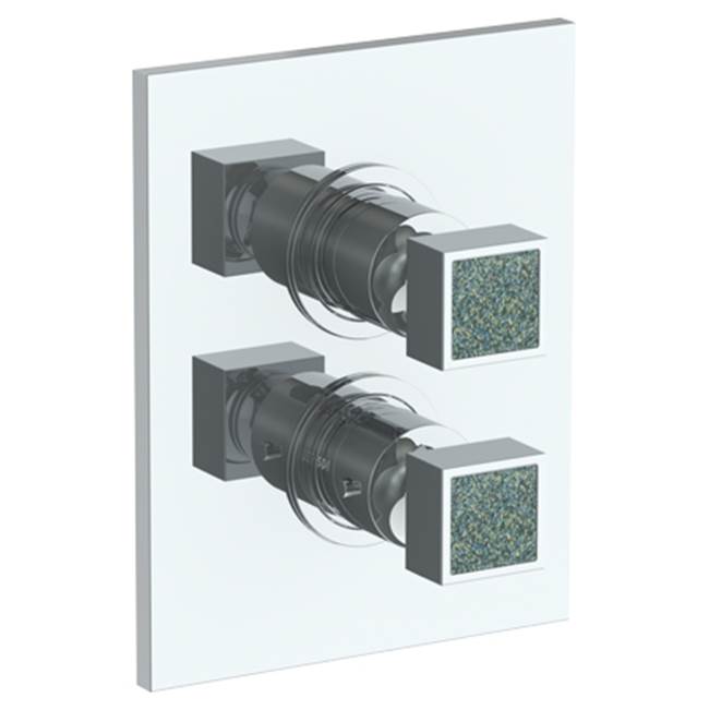 Watermark - Wall Mounted Thermostatic Shower Trim with built-in control, 6 1/4'' X 8'' - Vintage Copper