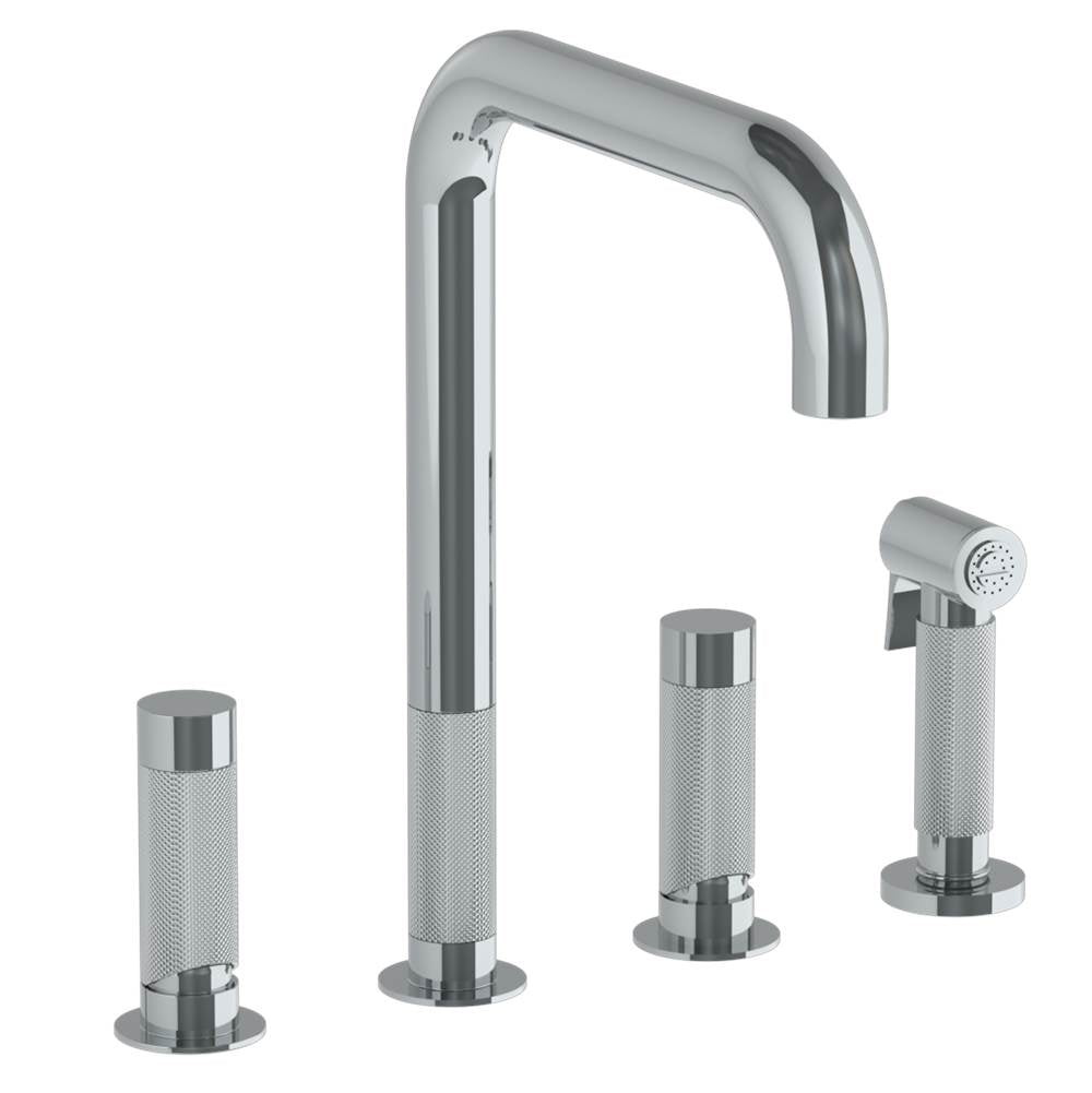 Watermark - 4 Hole Kitchen Set with Side Spray - Saint Bronze