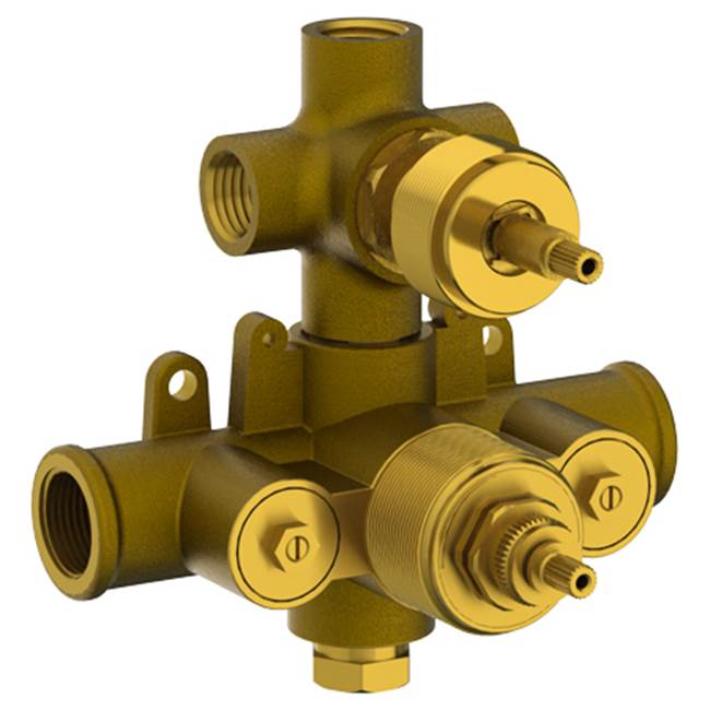 Watermark - 1/2'' Thermostatic Valve with Built in Volume Control and 3-Way Diverter - No Finish