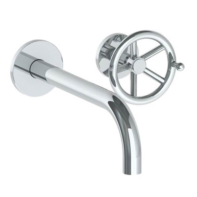 Watermark - Wall Mounted 2 Hole Lavatory Set with 8 3/4'' Spout - Vintage Copper
