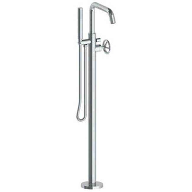 Watermark - Single Hole Floor Standing Bath Set with Hand Shower - Vintage Copper