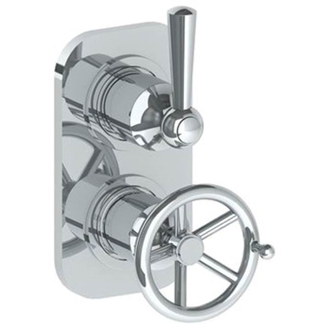 Watermark - Wall Mounted Mini Thermostatic Shower Trim with built-in control, 3 1/2'' - Vintage Copper