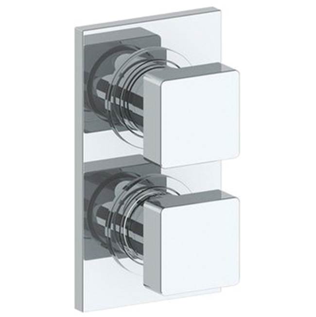 Watermark - Wall Mounted Mini Thermostatic Shower Trim with built-in control, 3 1/2'' X 8'' - Vintage Copper