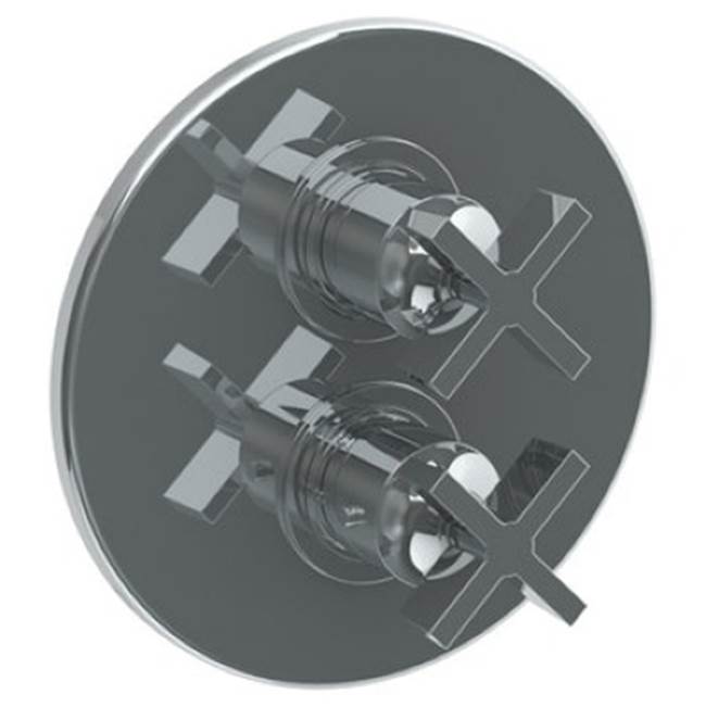 Watermark - Wall Mounted Thermostatic Shower Trim with built-in control, 7 1/2'' dia. - Vintage Copper