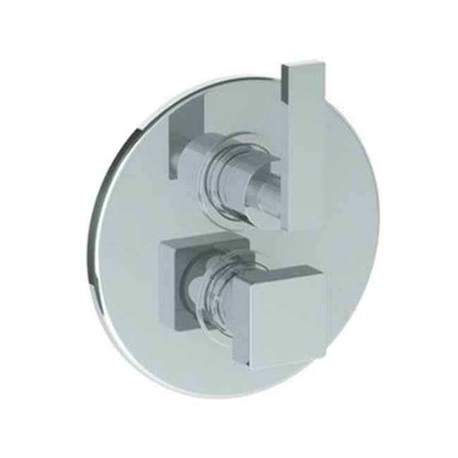 Watermark - Wall Mounted Thermostatic Shower Trim with built-in control, 7 1/2'' dia. - Vintage Copper