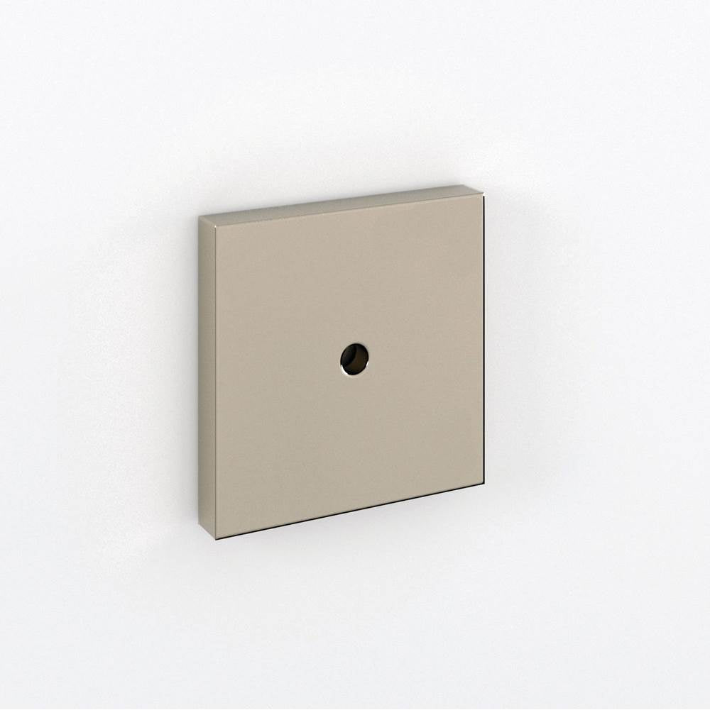 Water Street Brass - Manor 1-3/4'' X 1-3/4'' Square Backplate Surface Mount -Burnished Brass Waxed - Burnished Brass Waxed