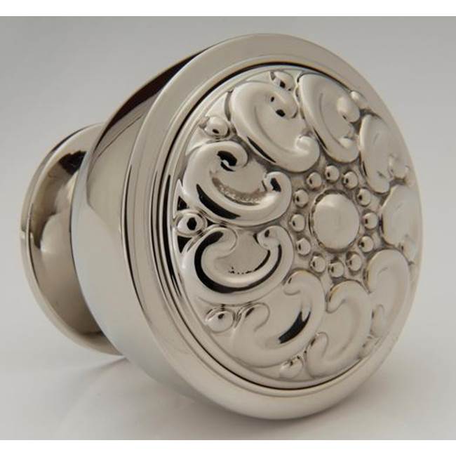 Water Street Brass - Decorative 1-1/2'' Paisley Font Knob - Weathered Bronze - Weathered Bronze