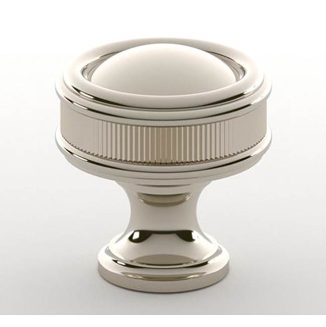 Water Street Brass - Port Royal 1-1/2'' Recessed Coin Knob - Burnished Brass Waxed - Burnished Brass Waxed