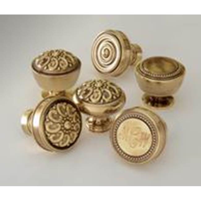Decorative 1-1/2'' Rope Round Knob - Antique Brass