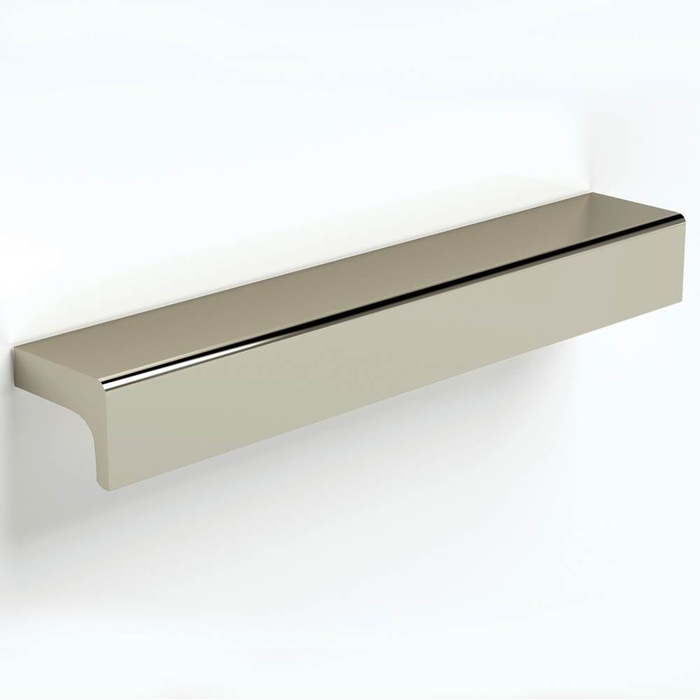 Water Street Brass - 1-1/2'' C-C Hudson Style Tab Pull - Satin Brass No Lacquer - Satin Brass, No Lacquer