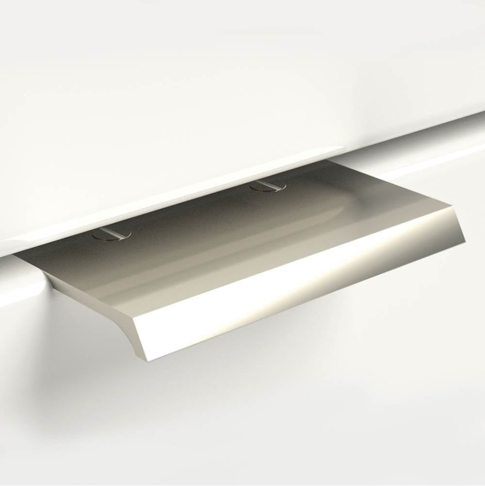 Water Street Brass - 10'' C-C Bevel Style Tab Pull - Satin Brass No Lacquer - Satin Brass, No Lacquer
