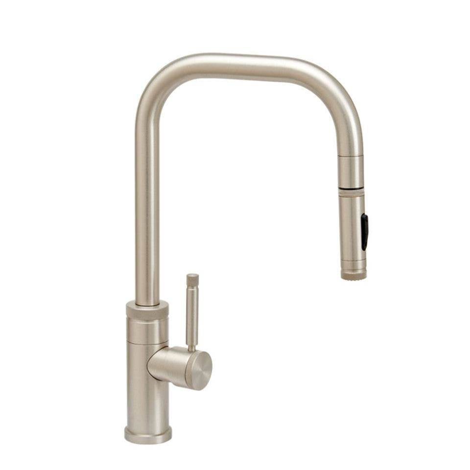 Waterstone - Waterstone Fulton Industrial PLP Pulldown Faucet - Toggle Sprayer - Unlacquered Polished Brass
