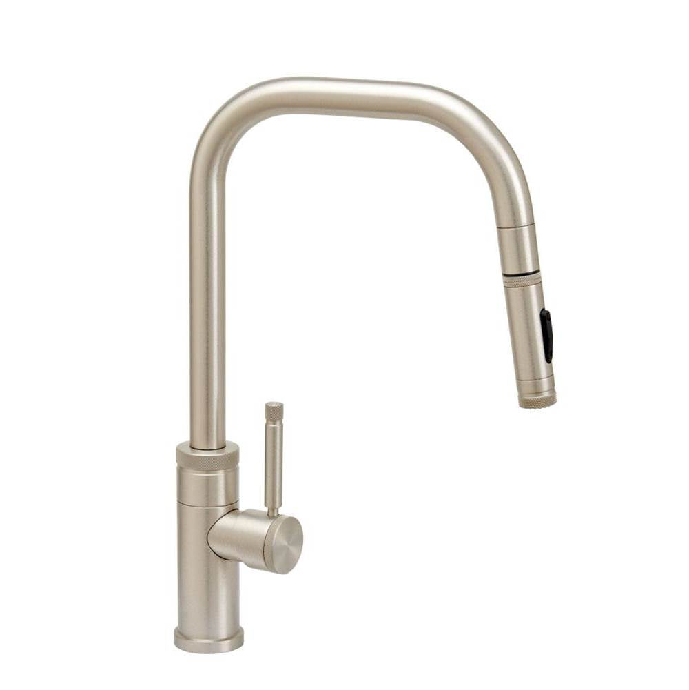 Waterstone - Waterstone Fulton Industrial PLP Pulldown Faucet - Angled Spout - Toggle Sprayer - Satin Gold