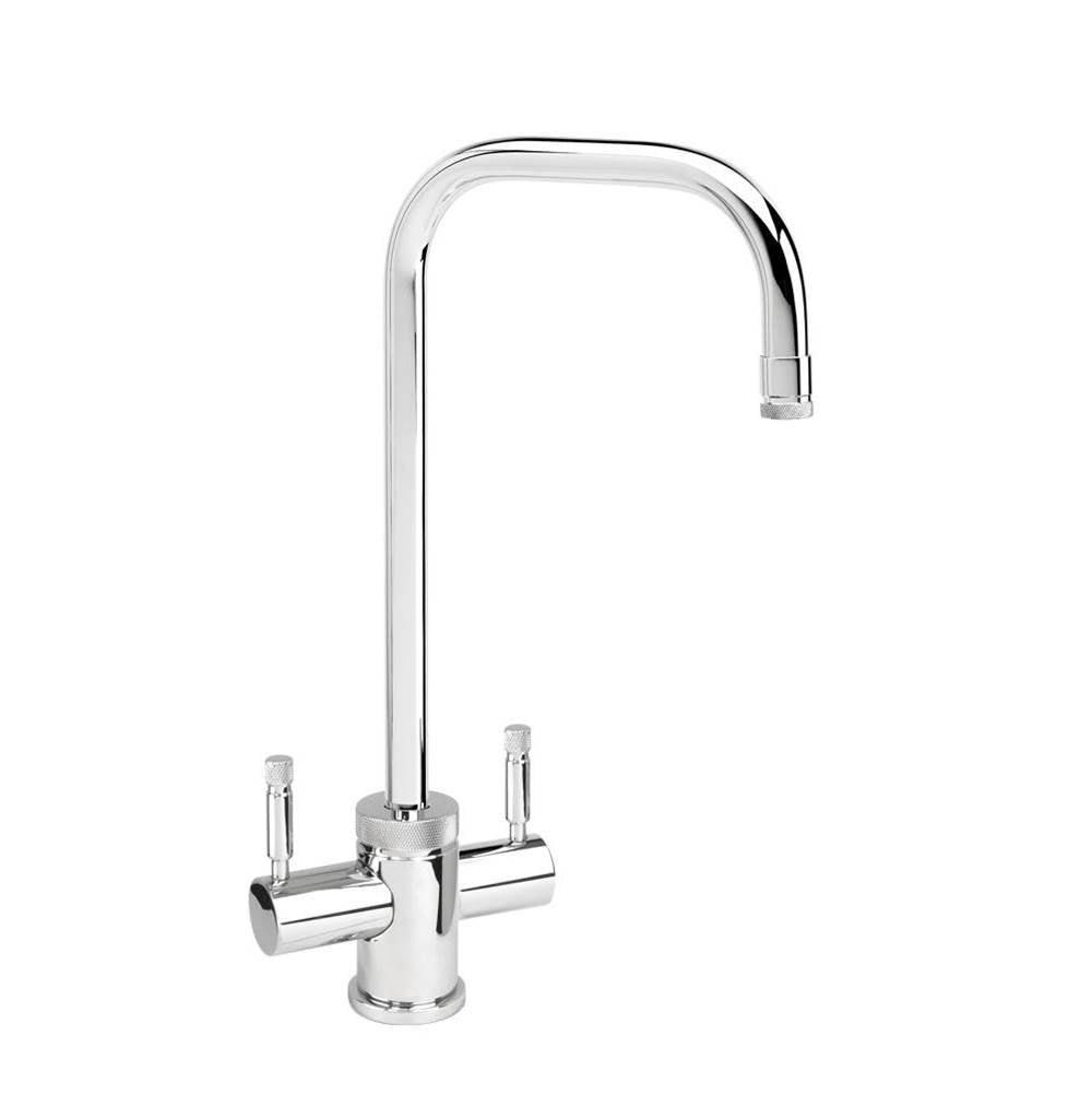 Waterstone - Waterstone Industrial Bar Faucet - 2 Bend U-Spout - Unlacquered Polished Brass