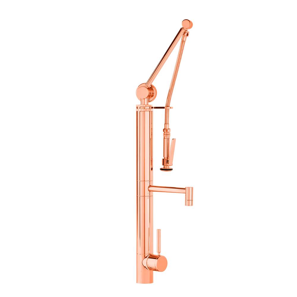 Waterstone - Waterstone Contemporary Gantry Pulldown Faucet - Straight Spout - Polished Copper