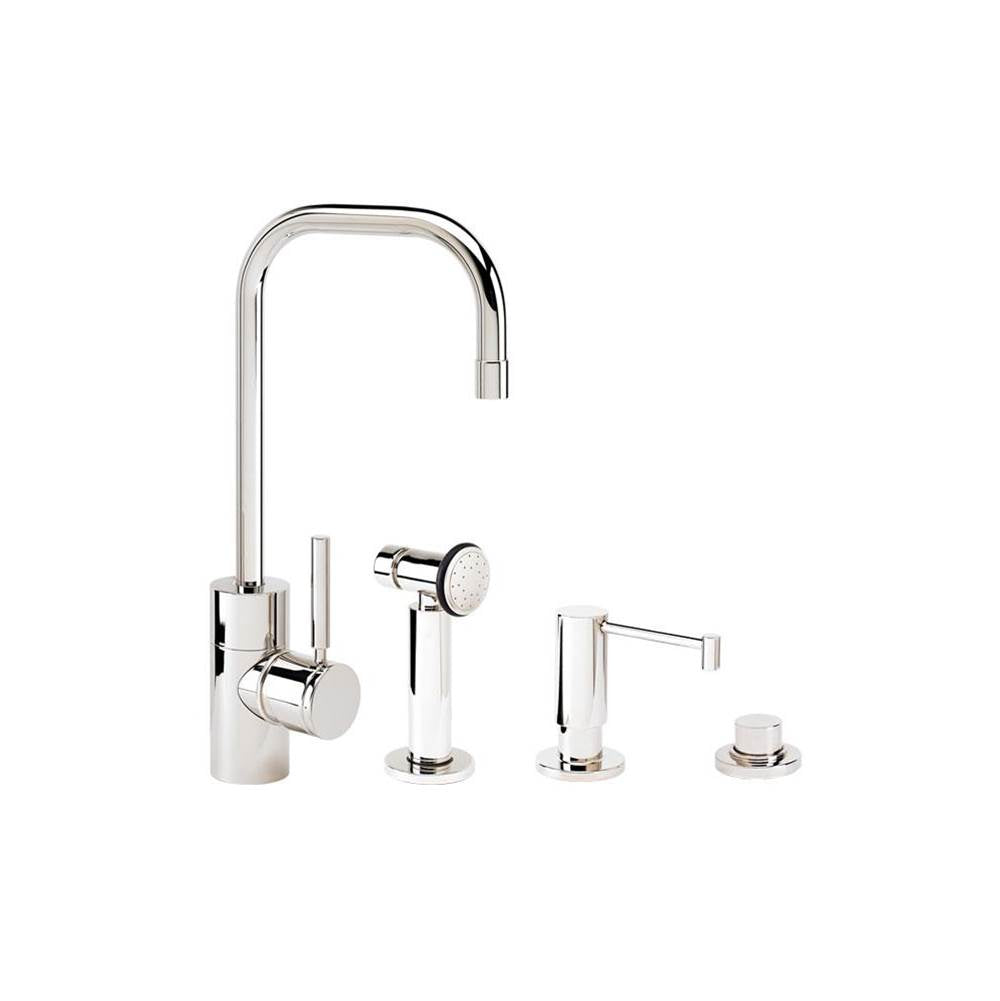 Waterstone - Waterstone Fulton Prep Faucet - 3pc. Suite - Unlacquered Polished Brass