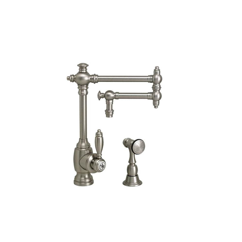 Waterstone - Waterstone Towson Kitchen Faucet - 12'' Articulated Spout - 4pc. Suite - Classic Bronze