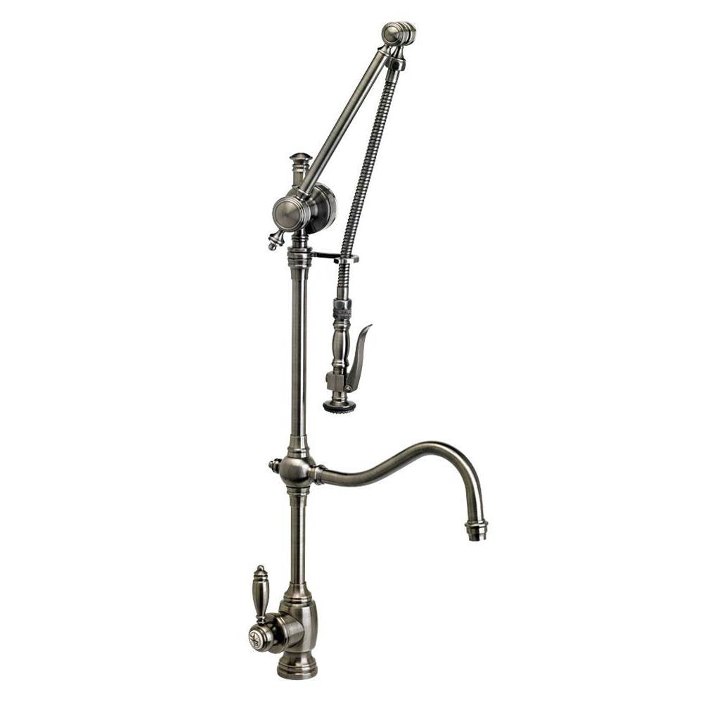 Waterstone - Waterstone Traditional Gantry Pulldown Faucet - Hook Spout - Matte White