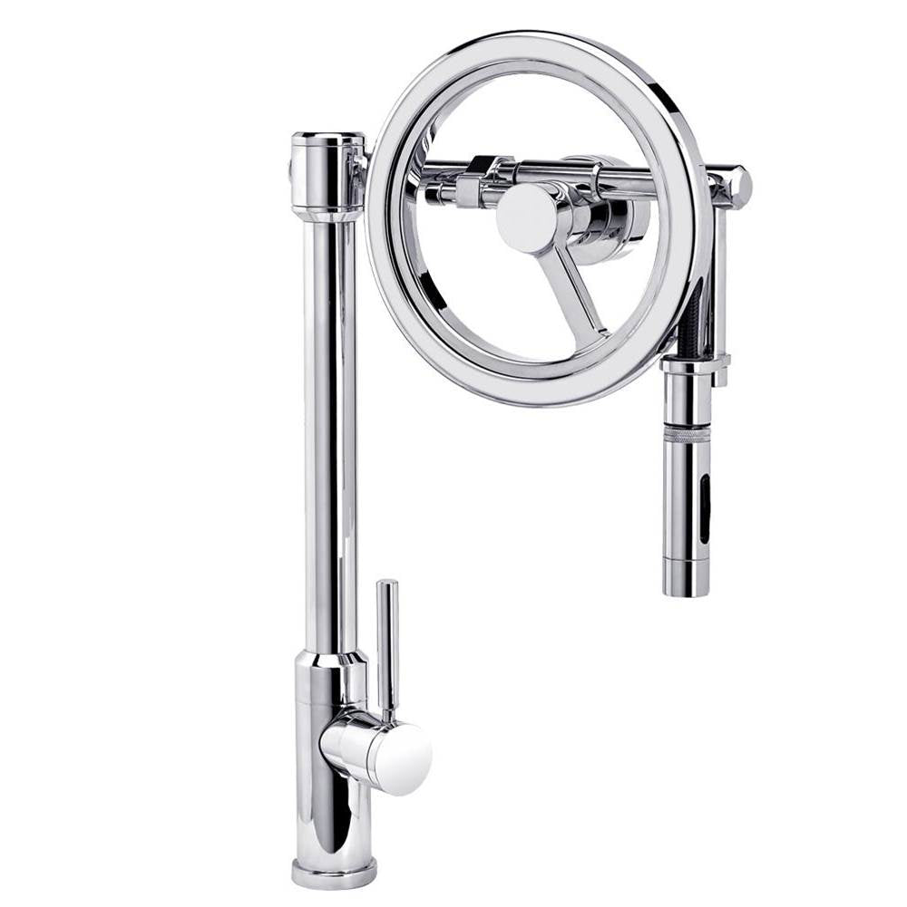 Waterstone - Waterstone Endeavor Wheel Pulldown Faucet - Toggle Sprayer - Chrome