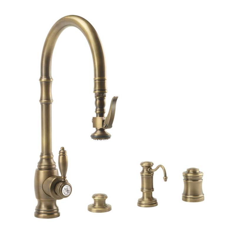 Waterstone - Waterstone Traditional PLP Pulldown Faucet - 4pc. Suite - Classic Bronze