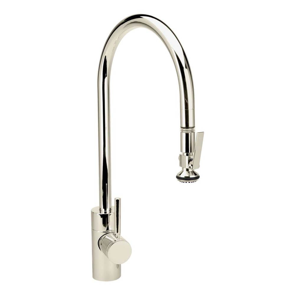 Waterstone - Waterstone Contemporary Extended Reach PLP Pulldown Faucet - Lever Sprayer - Polished Nickel