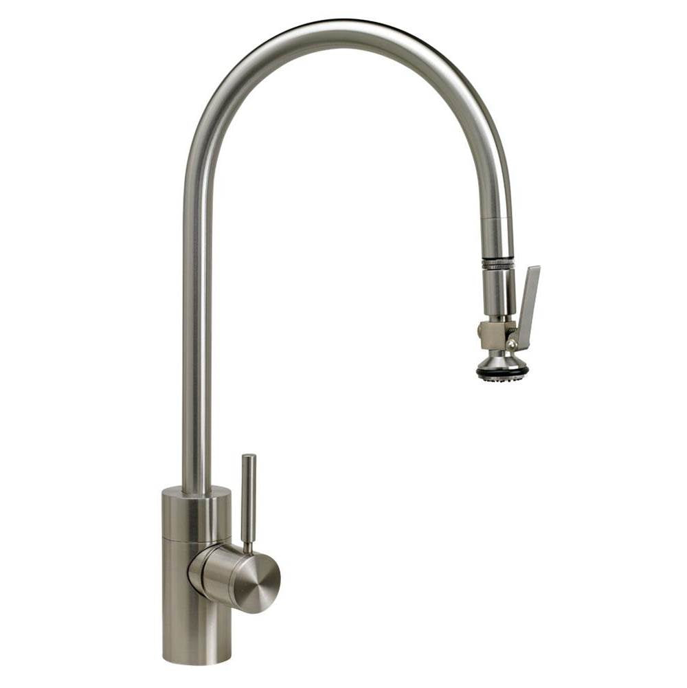 Waterstone - Waterstone Contemporary Extended Reach PLP Pulldown Faucet - Lever Sprayer - Matte White