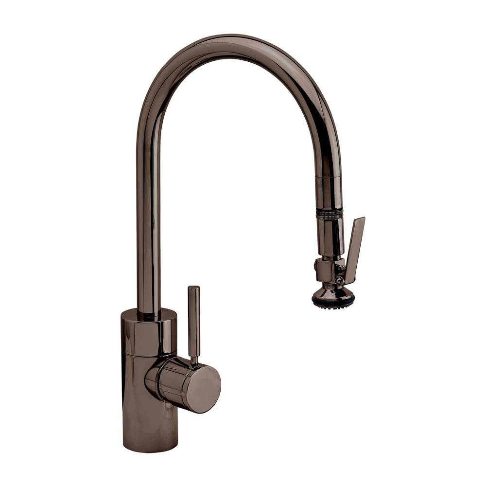 Waterstone - Waterstone Contemporary PLP Pulldown Faucet - Lever Sprayer - Black Nickel