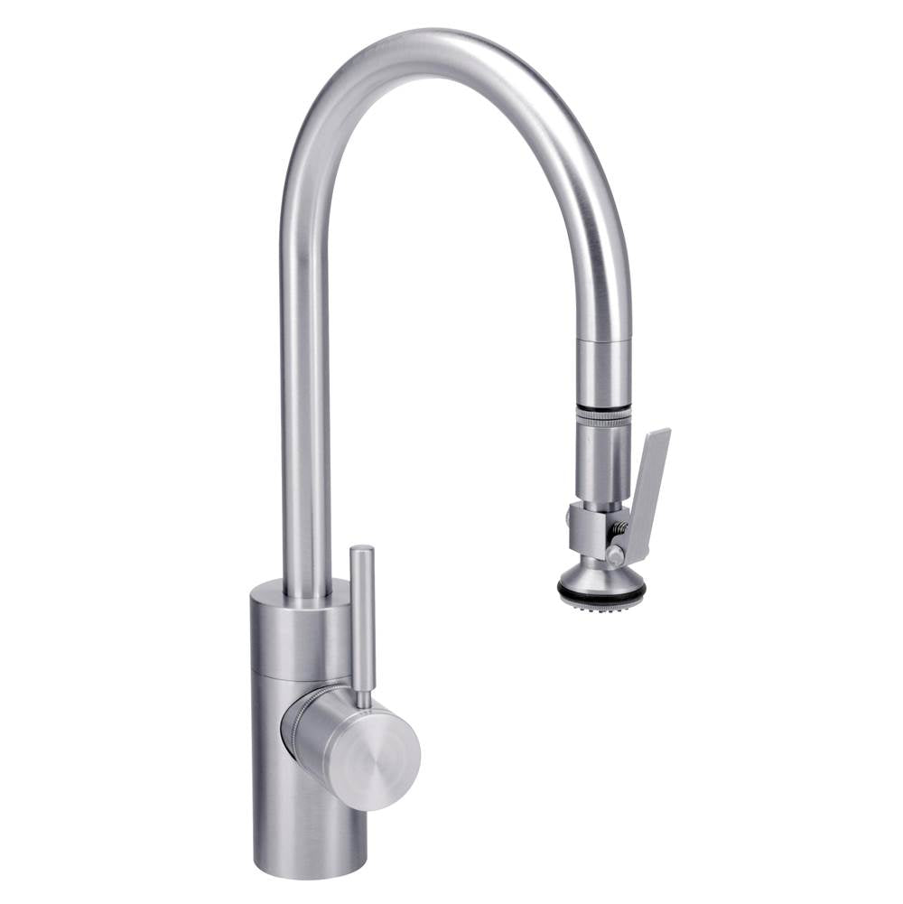 Waterstone - Waterstone Contemporary PLP Pulldown Faucet - Lever Sprayer - Satin Chrome