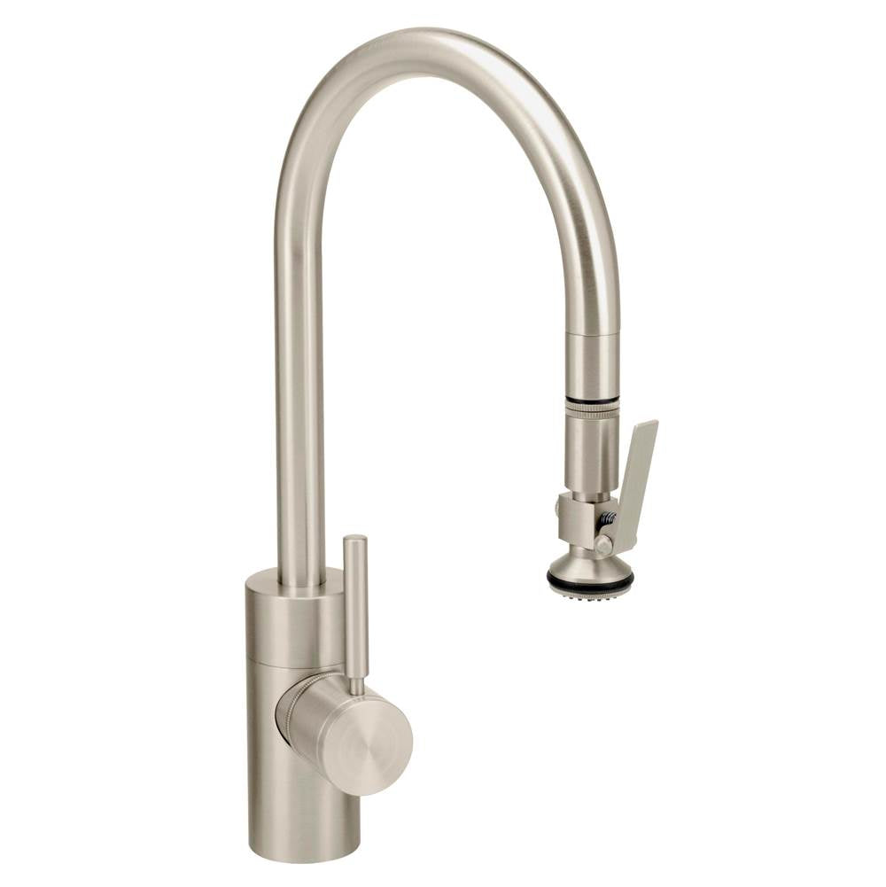 Waterstone - Waterstone Contemporary PLP Pulldown Faucet - Lever Sprayer - Satin Nickel