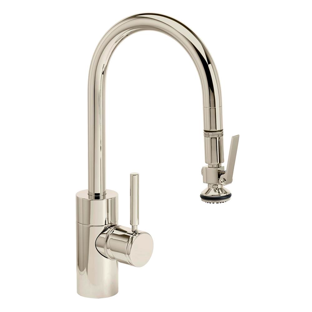 Waterstone - Waterstone Contemporary Prep Size PLP Pulldown Faucet - Lever Sprayer - Polished Nickel